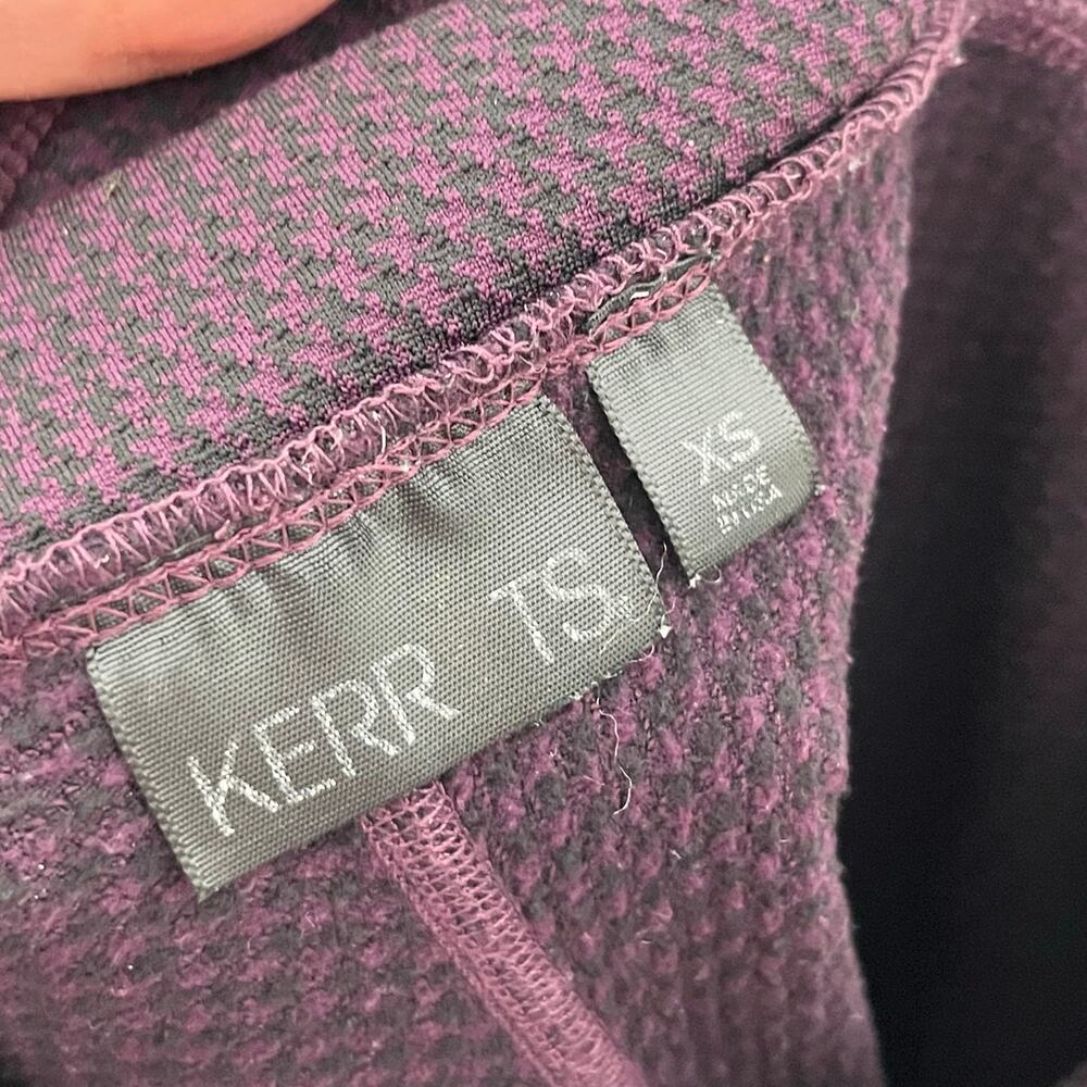 Kerrits Womens Pull On Riding Tight Pants XS Purple Black Houndstooth Equestrian - Picture 6 of 10